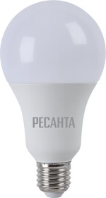Лампа светодиодная LL-R-A80-20W-230-3K-E27 (груша, 20Вт, тепл., Е27) Ресанта, , шт