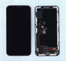 Дисплей (экран) в сборе с тачскрином для iPhone X (OLED HH) черный