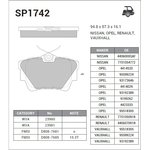 Колодки задние NISSAN/OPEL/RENAULT all LCV 02-  SANGSIN BRAKE SP1742