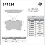 SP1824, SP1824_колодки дисковые задние! с антискрип. пл.\ Peugeot Partner ...