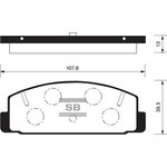 Колодки тормозные SANGSIN BRAKE SP2028 MAZDA 6 1,8/2,0 задн.