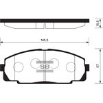 sp2077, Колодки торм.дисковые Hi-Q TOYOTA HIACE IV (LATIN AMERICA) 07MY