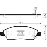 SP2084, SP2084SNS_колодки дисковые! передние\ Nissan Tiida 1.6/1.8/1.5DCi 09.07