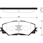 SP2093, Колодки тормозные Toyota Corolla (E150,E180) 06-, Auris 07- ...