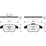 SP2098, SP2098SNS_колодки дисковые передние!\ Audi A3, VW Golf V 1.4-2.0TD 03