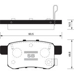 SP2103, Колодки тормозные Honda Accord (CU, CR) 08- задние дисковые