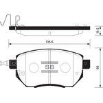 SP2107, SP2107SNS_колодки дисковые передние!\ Nissan Murano 3.5 4WD 05  ...