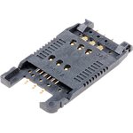 SF7W006S1BE, 6 Way Memory Card Connector With Solder Termination