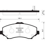 SP2185, SP2185_колодки дисковые п.!\ Jeep Wrangler 2.8CRDi/3.8 V6 07