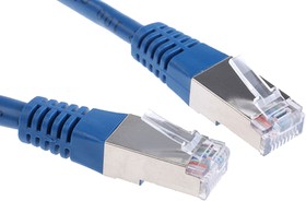 Фото 1/2 CR503NB2CBL, Cat5e Male RJ45 to Male RJ45 Ethernet Cable, U/UTP, Blue PVC Sheath, 2m