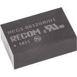 REC3-0512SR/H1, REC3 DC-DC Converter, 12V dc/ 250mA Output ...