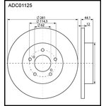 ADC01125, Brake disc | rear |