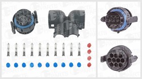 7810647, Разъём угловой, 10 контактный (комплектация: 10-pin, 10 + 4 уплотнений, защитный кожух)