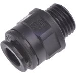 PM010812E, PM Series Straight Threaded Adaptor, G 1/4 Male to Push In 8 mm ...