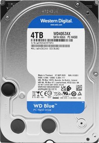Фото 1/10 Жесткий диск WD SATA-III 4TB WD40EZAX Desktop Blue (5400rpm) 256Mb 3.5"