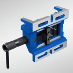ЗУБР 100 мм, трехсторонние станочные сверлильные тиски, Профессионал (32723)