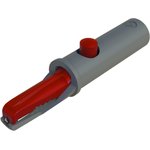 Alligator clip, red, max. 6 mm, L 53 mm, CAT O, socket 4 mm, AK 10 RT