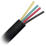 SHTLP-4 (01-5109), Telephone cable 4 cores, black (0.12mm x7)