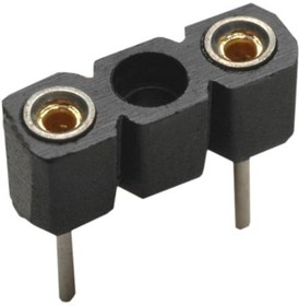 Фото 1/4 D2899-42, 2 Way Vertical Through Hole 5.08mm SIL Socket, Solder, 1.5A