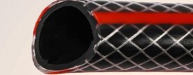 Шланг поливочный ПВХ усиленный премиум,пищевой трехслойный армированный 3/4, 25 м (чёрн-красн) Вихрь, , шт