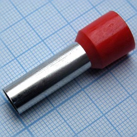 HE 35-25 Red, наконечник кабельный торцевой трубчатый с изоляцией, L=39/25мм, сеч. пров. 35мм2