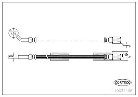 Фото 1/2 19032488, Тормозной шланг передний R [413mm]