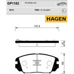 GP1182, Колодки торм.пер. Premium brake pads HAGEN, HYUNDAI Sonata NF 2004 -