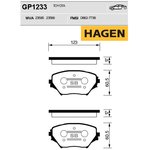 gp1233, Колодки торм.дисковые HAGEN TOYOTA RAV4 (SDB1432) (HAGEN)