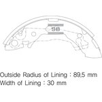 sa096, Колодки торм.бараб. комплект 4 шт. шт. Hi-Q KIA ATOZ VISTO