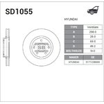 sd1055, Диск тормозной передний HYUNDAI NEW SANTAFE 07-10