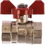 Кран шаровой ВВ MISTRAL бабочка 1/2" красный 2360002