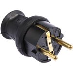 179716005, Black Cable Mount Mains Connector Plug, Rated At 16A, 250 V