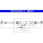 24372704112, Трос ручника_ MB W124 (центр)