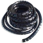 LXQ 32-1-k5 - спиральный защитный рукав, полиэтилен, размер 32, цвет черный, длина 5 м