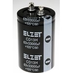 ECAP (K50-35), 33000 uF, 63 V, 85 ° C (for screw), Electrolytic aluminum capacitor