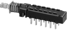 MPBS-42H01-LF-14, Double Pole Double Throw (DPDT) Latching Miniature Push Button Switch, PCB