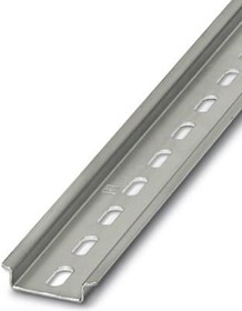 Фото 1/2 1207666, Steel Perforated DIN Rail, Top Hat Compatible, 1155mm x 35mm x 7.5mm