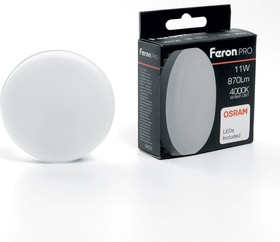 38206, Лампа светодиодная LED 11вт GX53 белый таблетка Feron.PRO