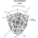 AVI144S3001, Генератор МАЗ-103,107, DAF,MAN,MERCEDES дв.OM541,OM906LA 28В 110А ...