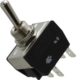 Фото 1/2 C3970BBAAA, Toggle Switch, Panel Mount, On-Off-On, DPDT, Tab Terminal