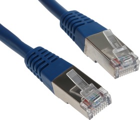 Фото 1/3 CR503B1CBL, Cat5 Male RJ45 to Male RJ45 Ethernet Cable, F/UTP, Blue PVC Sheath, 1m