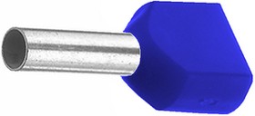 470208D, Twin Entry Ferrule 0.75mm² Blue 16mm Pack of 100 pieces