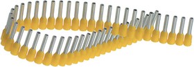 460308.0005, Bootlace Ferrule 1mm² Yellow 14mm Pack of 50 pieces