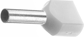 460612D, Twin Entry Ferrule 4mm² Grey 23mm Pack of 100 pieces