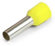 Insulated Wire end ferrule, 1.0 mm², 14 mm/8 mm long, yellow, 460308