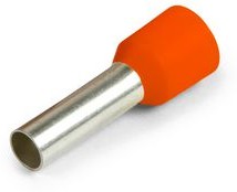 470609, Bootlace Ferrule 4mm² Orange 16mm Pack of 100 pieces