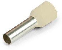 Insulated Wire end ferrule, 10 mm², 22 mm/12 mm long, ivory, 460812