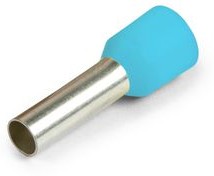 Insulated Wire end ferrule, 0.25 mm², 11 mm/6 mm long, light blue, 460006
