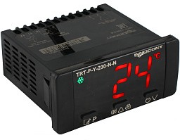 Температурный контроллер для управления охлаждением/ размораживанием, 4 разряда, 77х35х61 мм, NTC, выход реле на компрессор, ON/OFF, 230VAC,