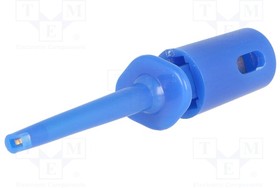 R8-H16F-BLUE, Clip-on probe; hook type; 0.3A; 60VDC; blue; Grip capac: max.1.1mm